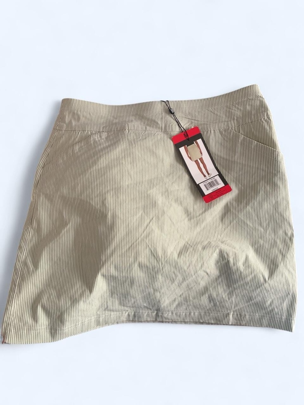 Mario Serrani Pinstripe Tan Mini Skirt